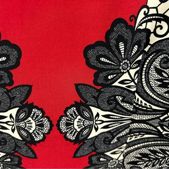 Joseph Ribkoff Red and Black Patterned Blazer - Picture 12 of 12